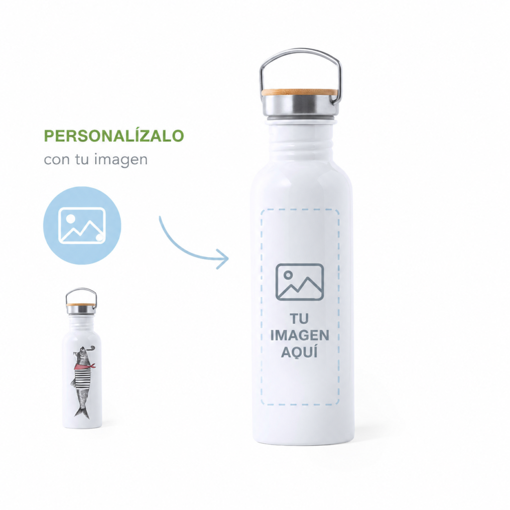 Bidón Blanco Tapón de Madera Personalizado | Fotocopyarte