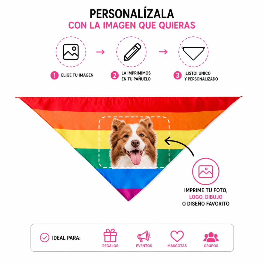 Pañuelo del Orgullo LGTB+ Personalizable | Fotocopyarte