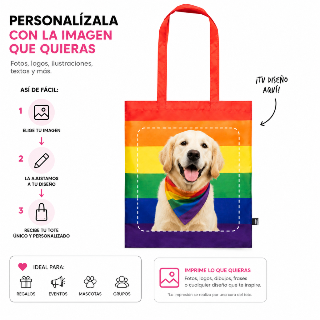 Tote Bag del Orgullo LGTB+ Personalizable | Fotocopyarte