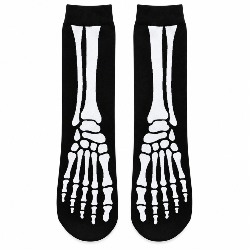 Calcetines Esqueleto para Halloween Negros