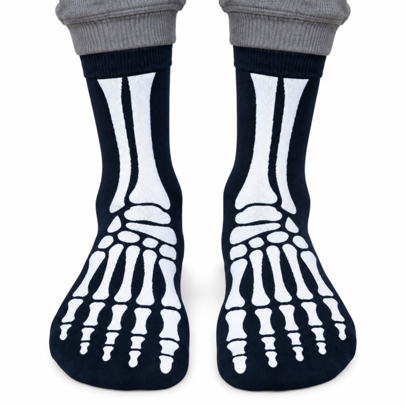 Calcetines Esqueleto para Halloween Negros