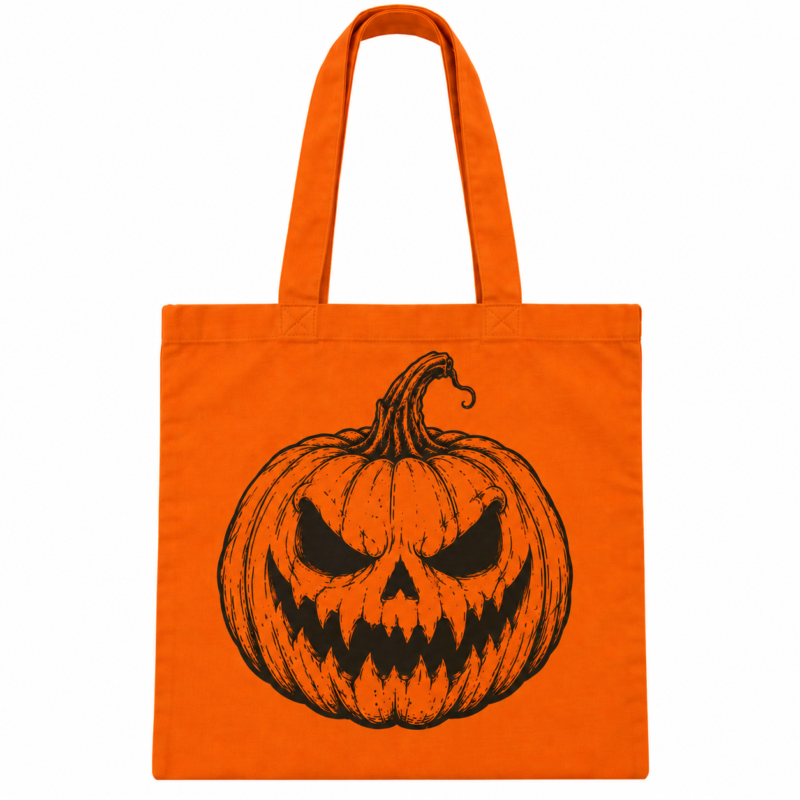 Tote Bag Halloween con Calabaza Terrorífica