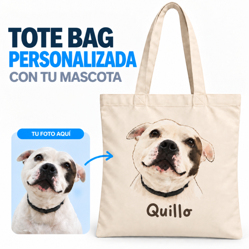 Tote Bag Personalizada con Foto de tu Mascota